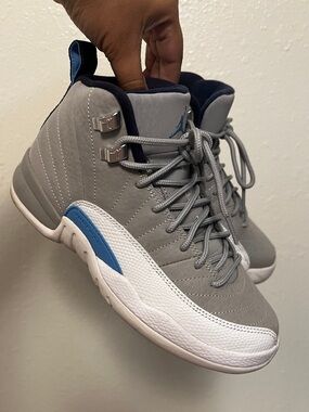 Grey University Blue Retro Jordan 12’s